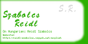 szabolcs reidl business card